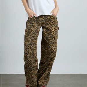 Damson Madder Leopard Print Wide Leg Pants